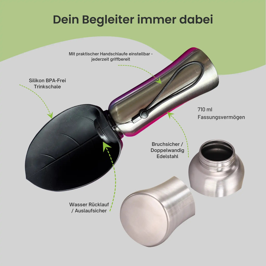 TravelBuddy | Edelstahl Trinkflasche für Unterwegs