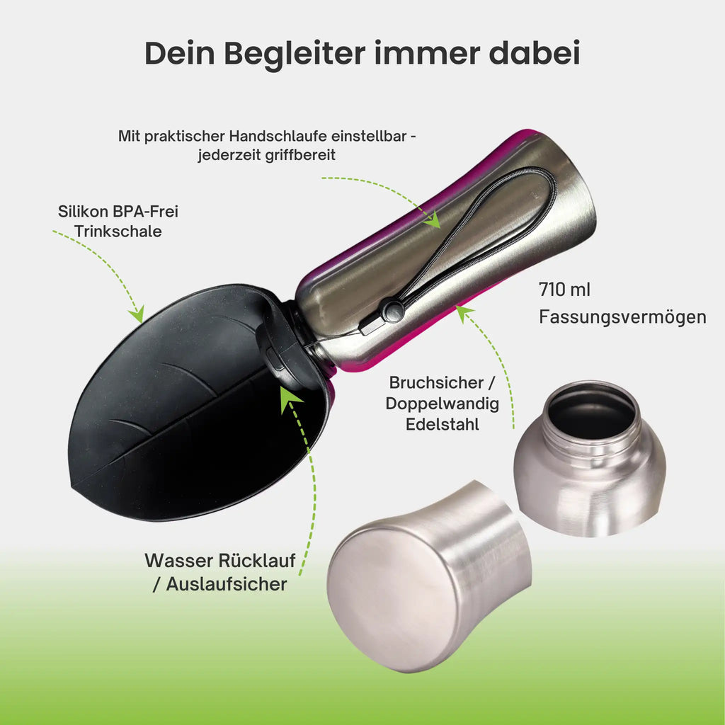 TravelBuddy | Edelstahl Trinkflasche für Unterwegs